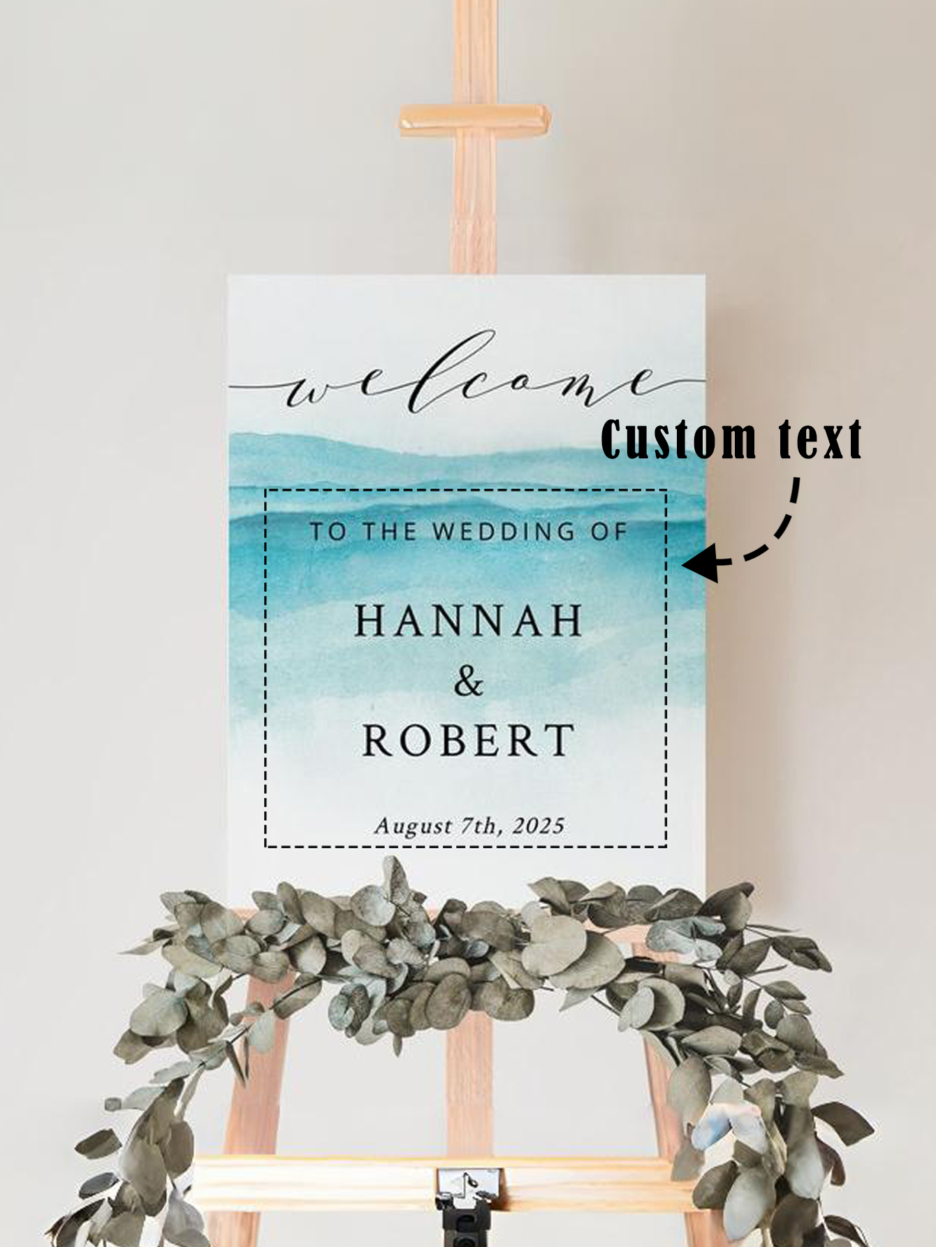 Beach Wedding Welcome Sign PVC Welcome Decorative Sign